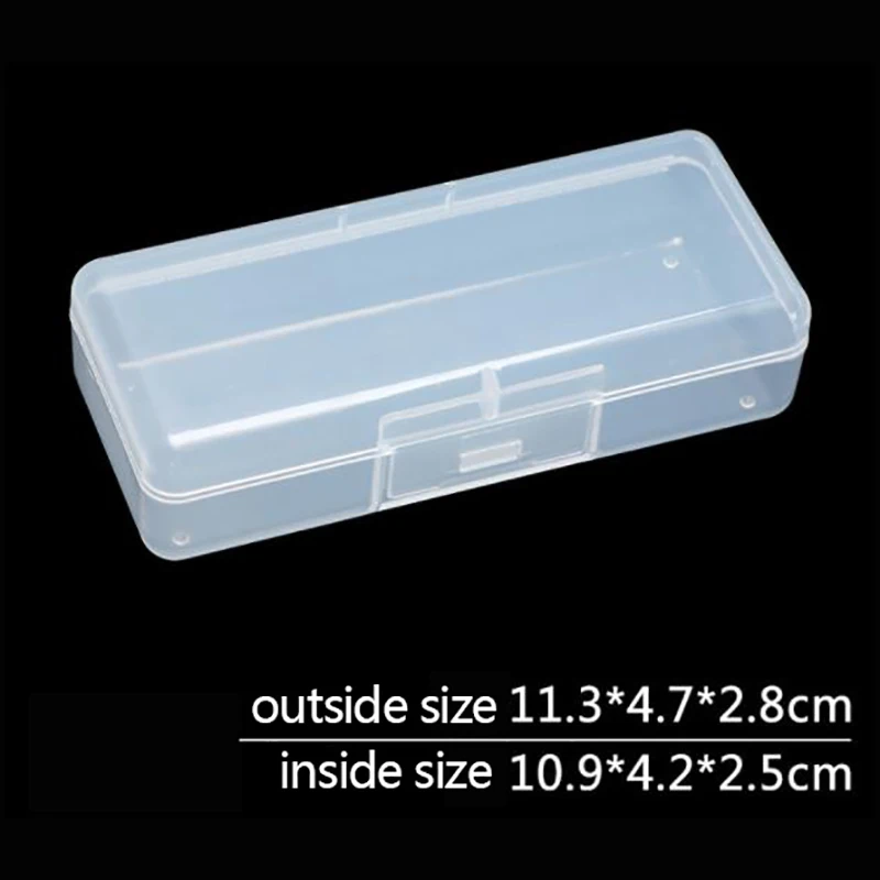 Caja cuadrada de plástico transparente para almacenamiento de artículos pequeños, organizador de artículos diversos