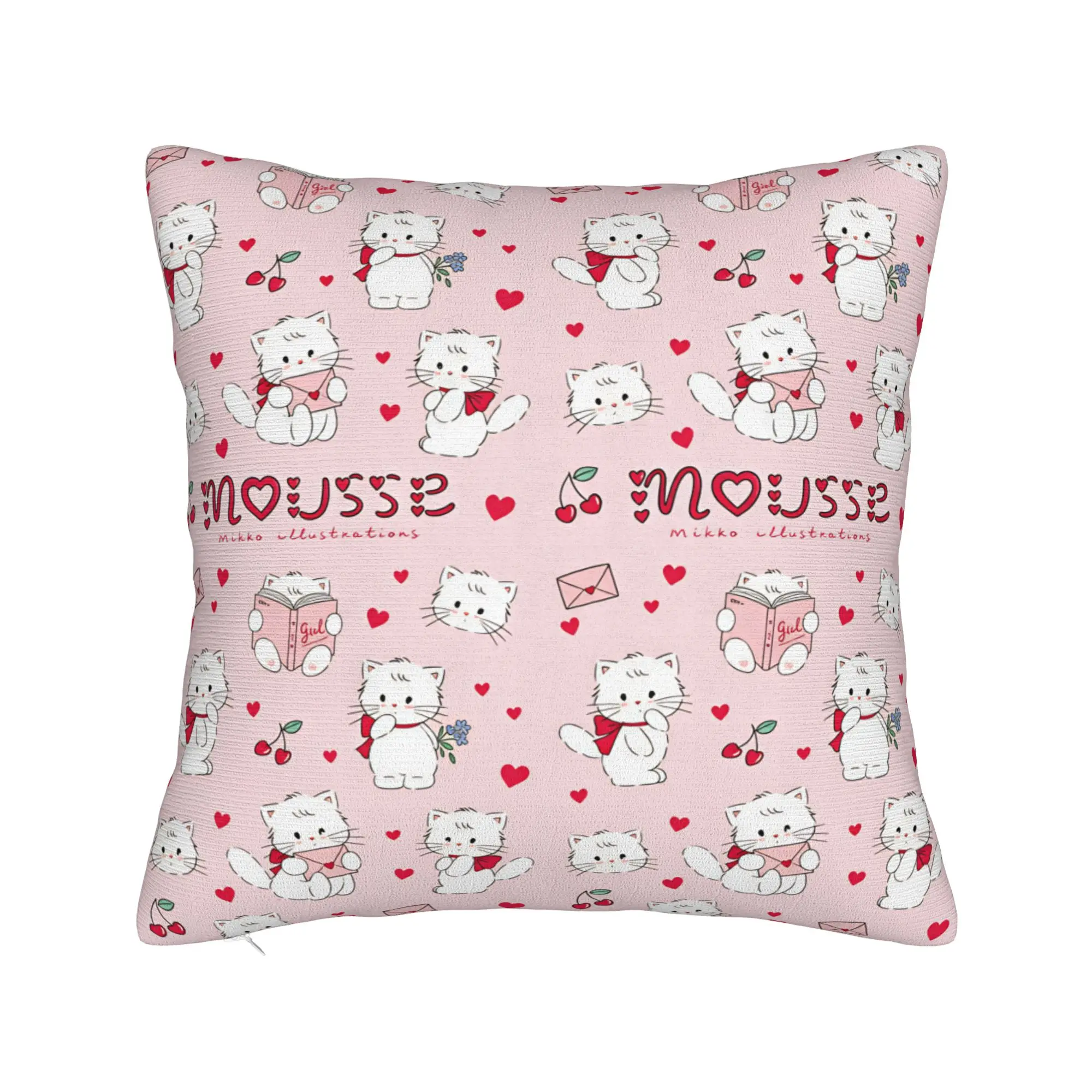 Pillow Case Mikkos Mousses Square  Pillow Cover For Wedding Party Home Decor Cute Funny Pillowcases
