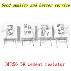 10pcs BPR56 5W 0.01 0.1 0.15 0.22 0.25 0.33 0.5 ohm Non-inductive Ceramic Cement Resistor 0.1R 0.15R 0.22R 0.25R 0.33R 0.5R ohm