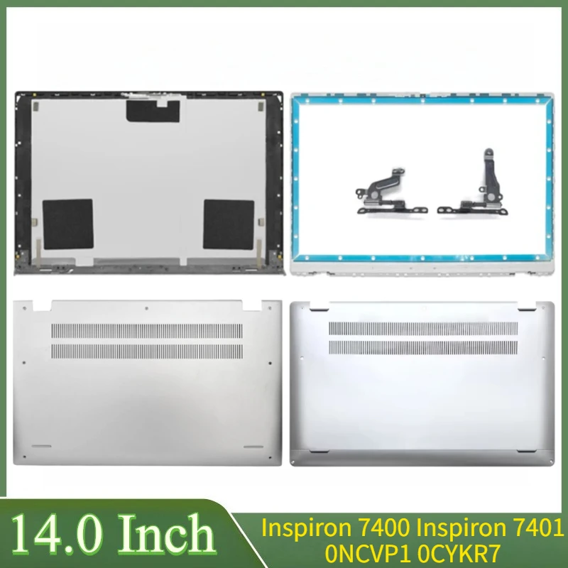 

14"For Inspiron 7400 Inspiron 7401 0NCVP1 0CYKR7 0XDWNN Series Laptop LCD Back Cover Front Bezel Palmrest Bottom Case Hinges