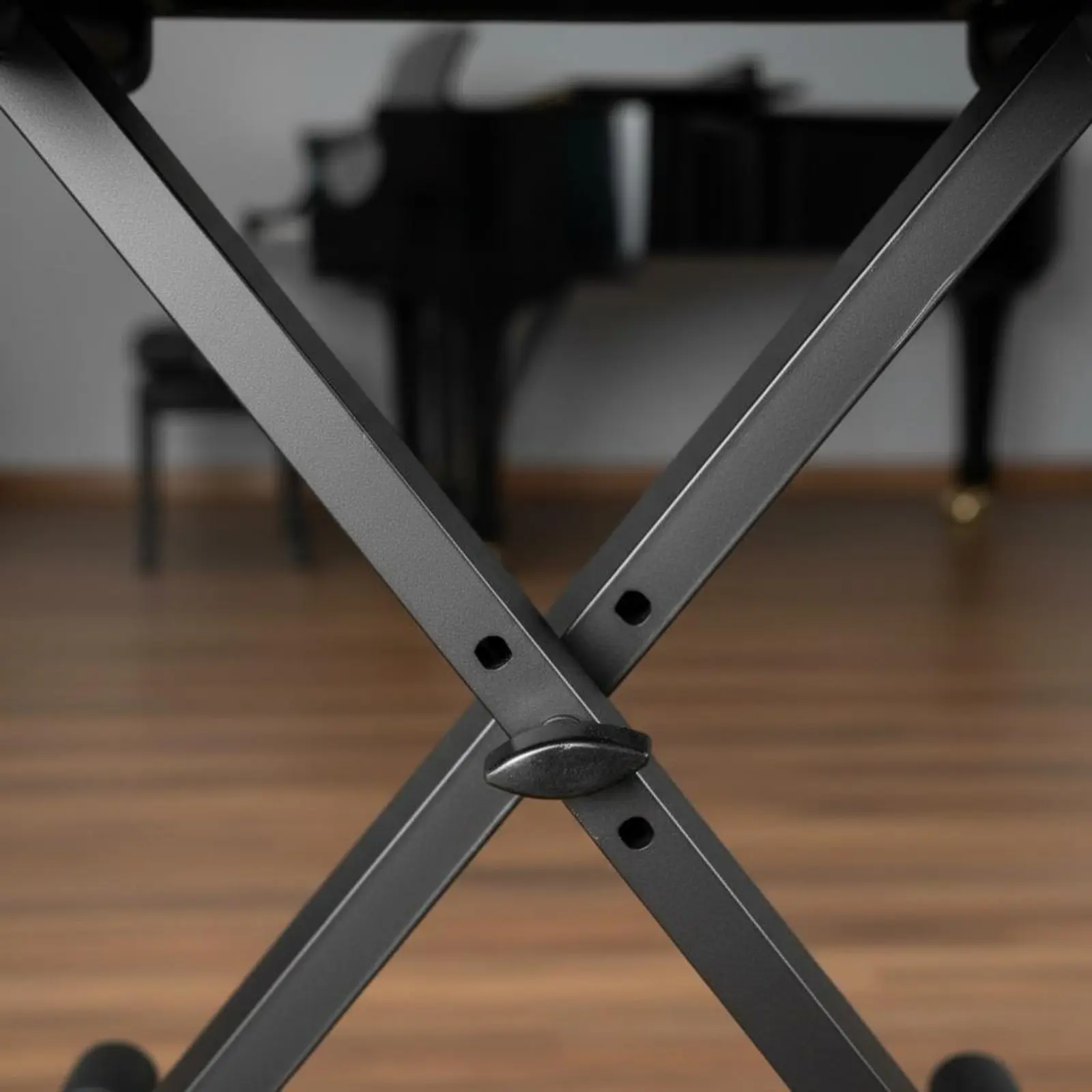 Cross-Frame Keyboard Seat 3 Height Settings Adjustable Piano Bench Keyboard Bench Portable Music Seating Space-Saving