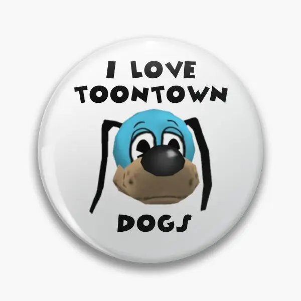 I Love Toontown Dogs  Soft Button Pin Lover Metal Collar Decor Jewelry Creative Lapel Pin Gift Clothes Funny Badge Women Fashion