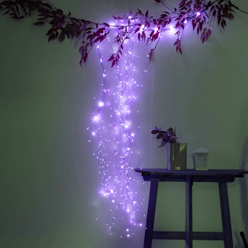 أضواء جنية شلال أبيض دافئ خارجي ، مصابيح ليد لعيد الميلاد ، غرفة نوم ، شارع جيرلاند ، عيد هلال ، بالخارج ، أضواء ، من من من من أجل من من من من من ؟