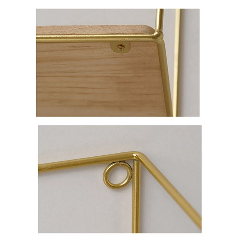Wandgemonteerde plank vierkante ijzeren standaard woonkamer slaapkamer decoratieve boek bloempot display planken woonaccessoires
