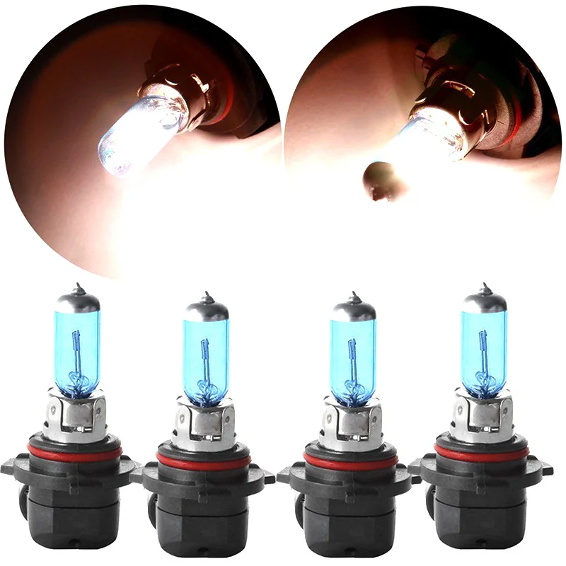 White Light Bulb Replacement Vehicle 4Pcs Set Car HB3 Headlight 100W Halogen 5000K Xenon HB4 9005 Latest Practical