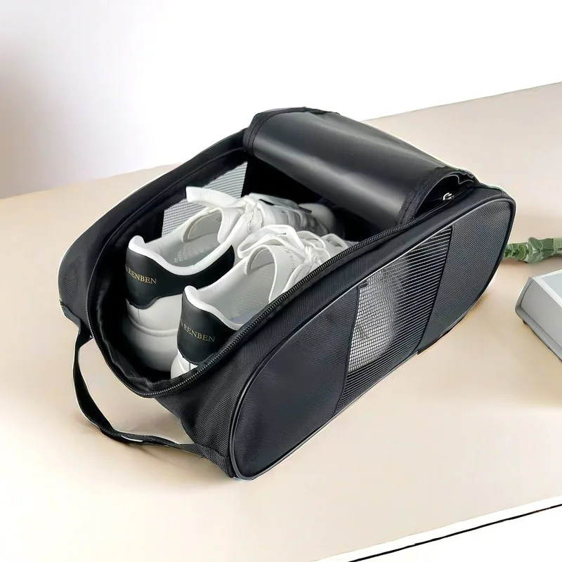 Portable Breathable Mesh Shoe Bag Waterproof Organizer for Travel Soccer Shoes Storage