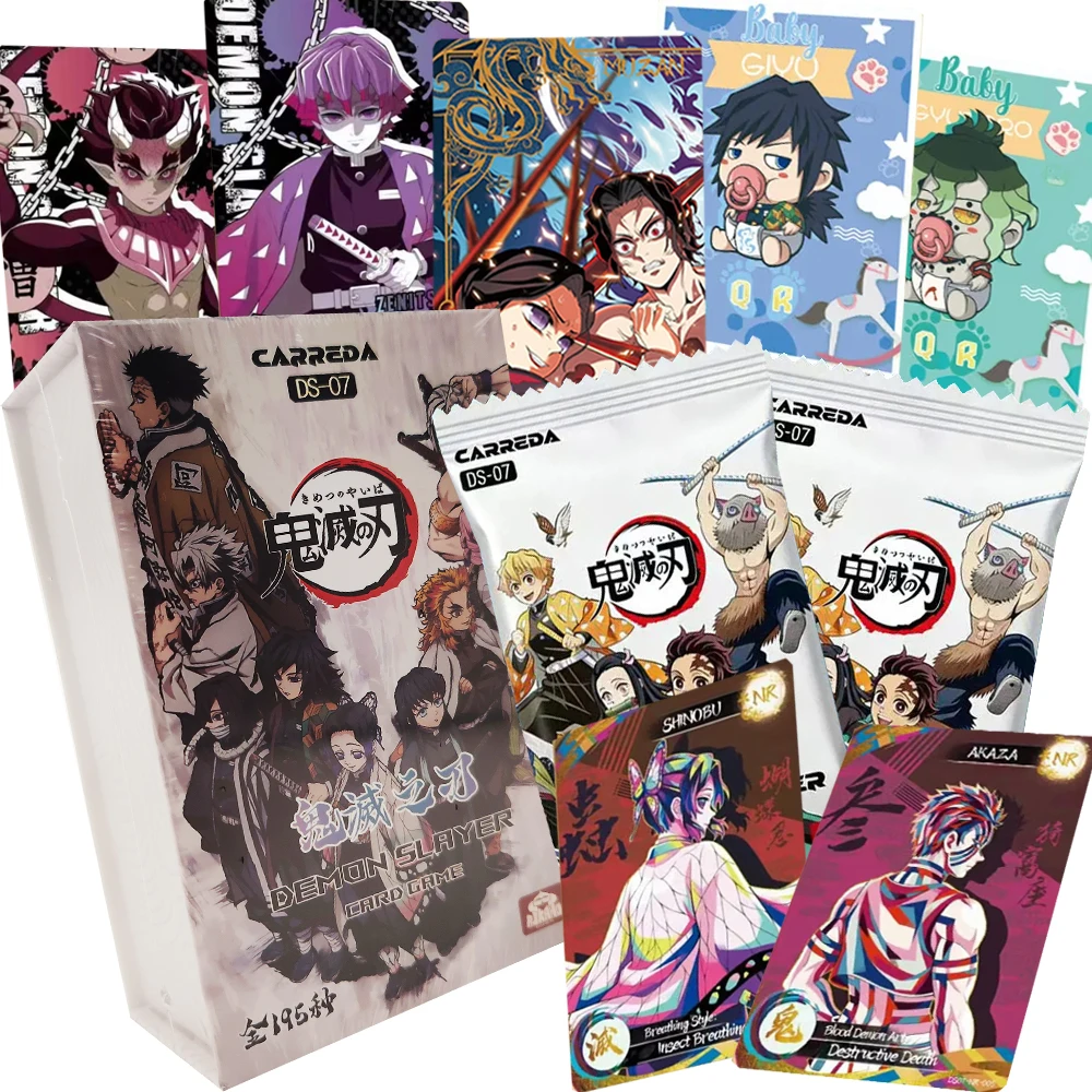 

Demon Slayer Hobby Collection Cards Kamado Tanjiro Agatsuma Zenitsu Anime Hot Blooded Trendy Peripheral Cards Children Toy Gifts