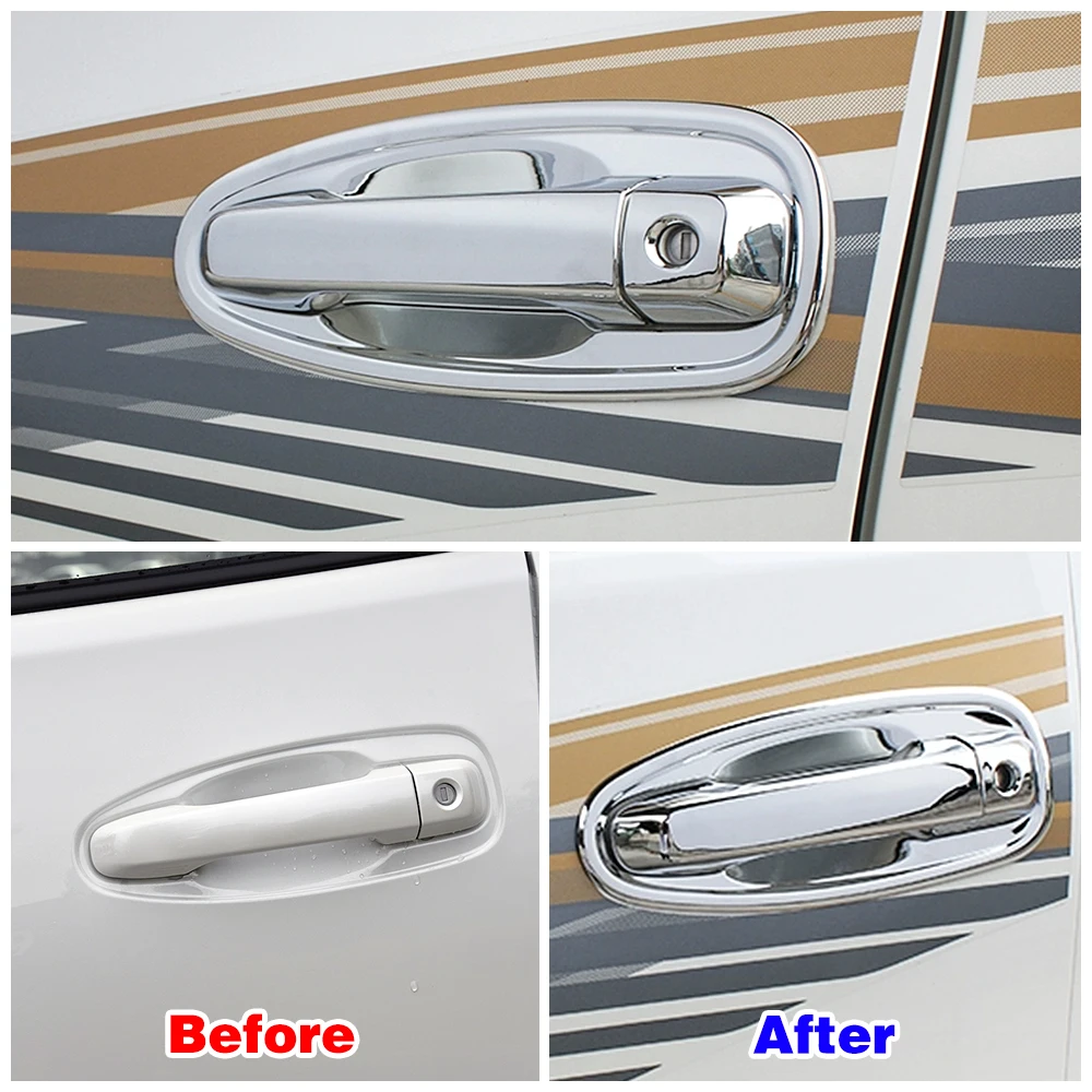 For Lexus GX460 2010-2018 Car Styling Chrome Side Door Handle Cover Trim & Door Bowl Cover 2017 2016 2015 2014 2013 2012 2011