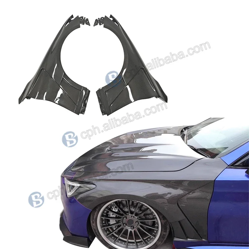 Car body kit Black Honeycomb Carbon Fiber Fenders For Infiniti