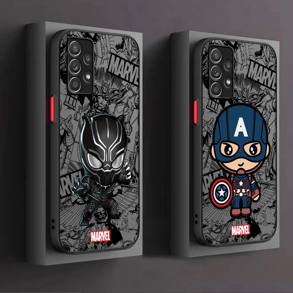 Cartoon Marvel Groot Spiderman Phone Case for Samsung Galaxy A32 A52 A33 A22 A24 A54 A13 A34 A12 A73 A23 A72 A14 A53 Cover