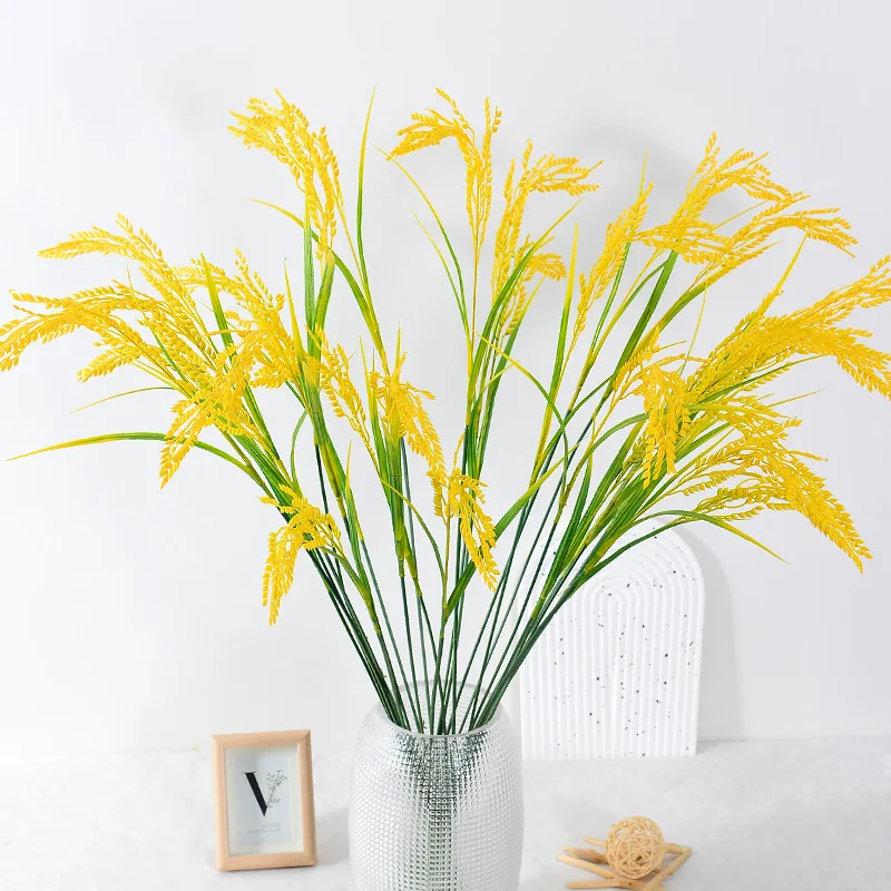 

Rice branch bouquet artificial flower arrangement DIY wedding party home decoration photography prop simulation plants flowers