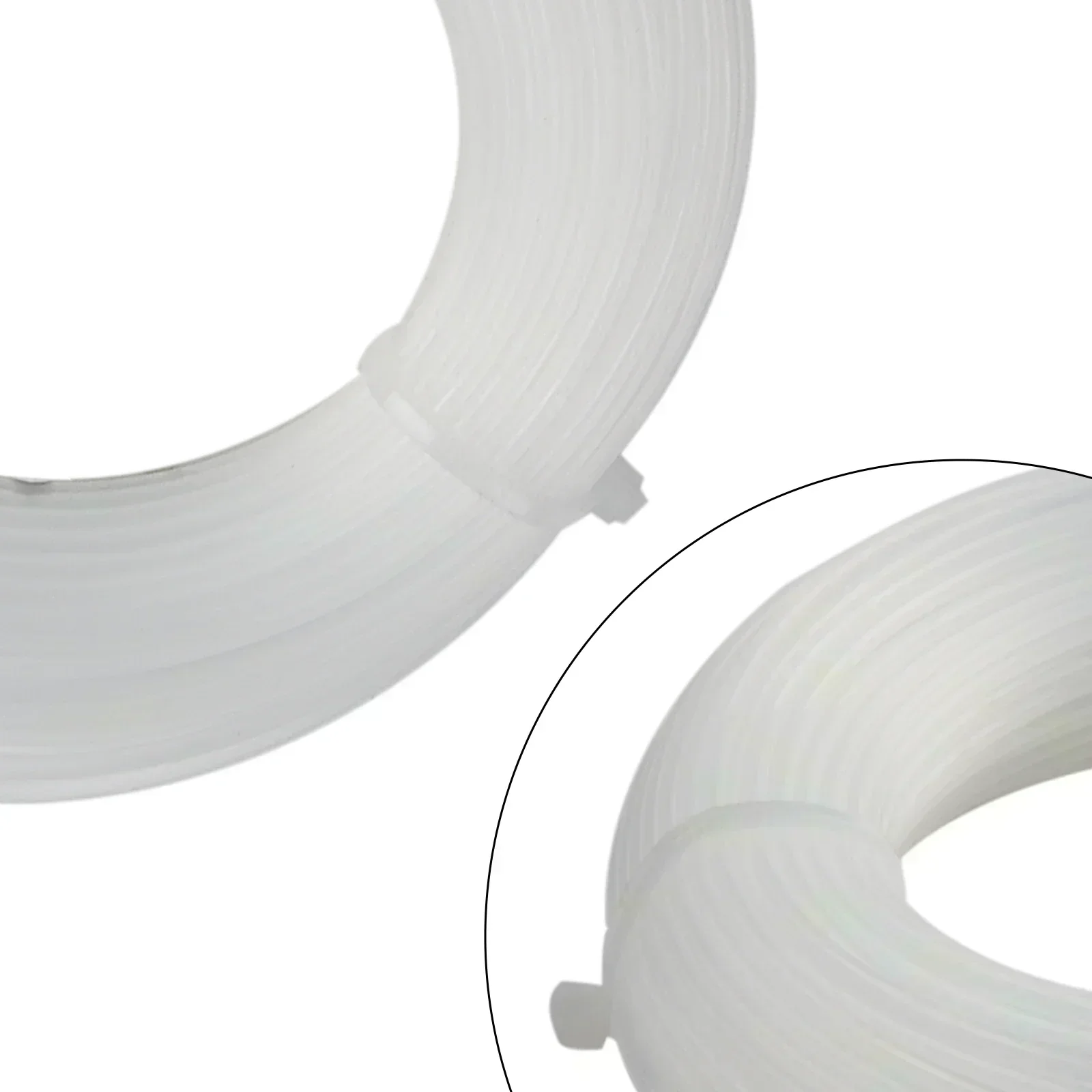 Línea de corte de 1,6mm x 20m, alto rendimiento de corte para trabajos de corte y bordes, cadena de línea de cortacésped de nailon blanco