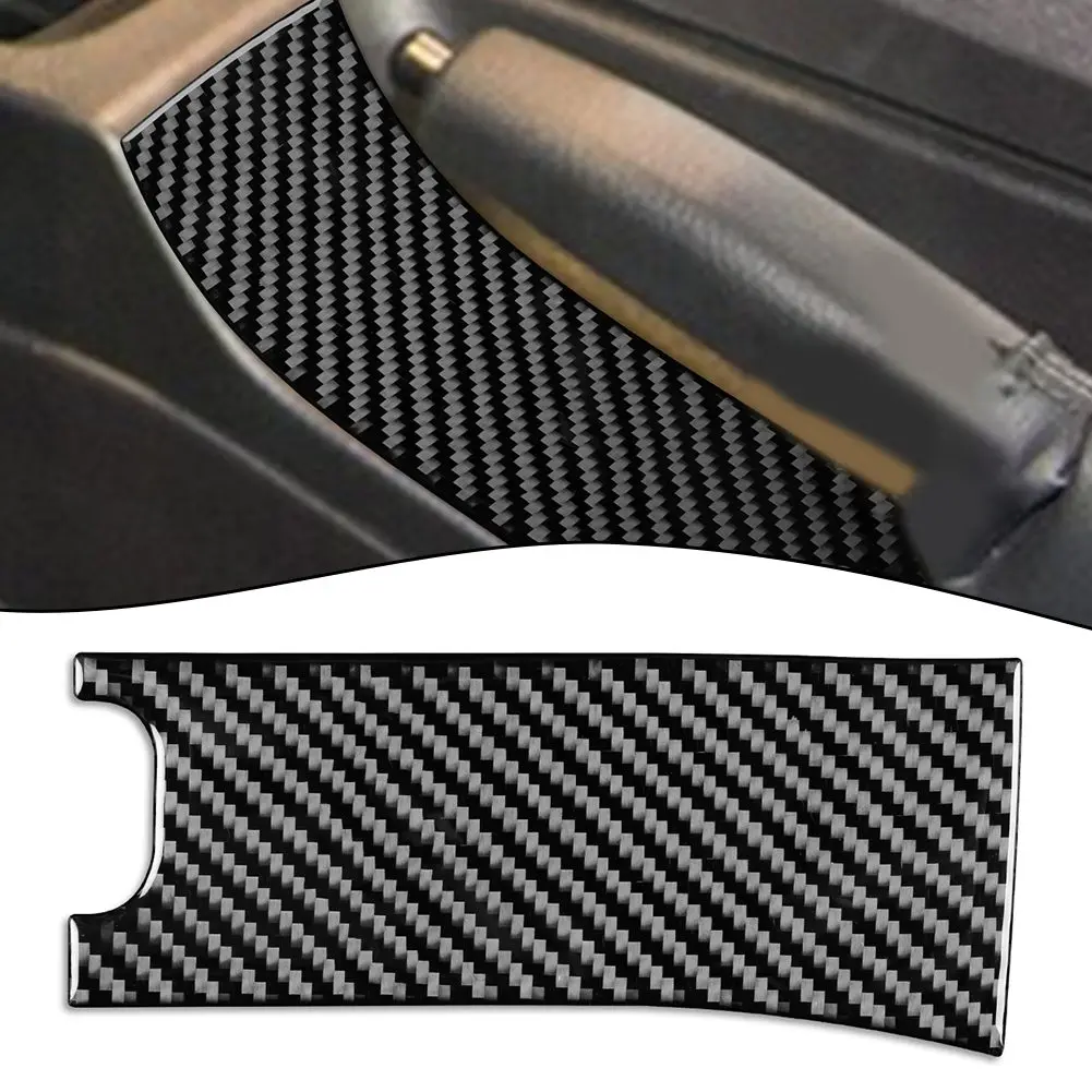 Carbon Fiber For Shifter Hand Brake Cover Trim For Toyota For Tacoma 2016-2023 Interior Decorative Sticker Auto Accessories