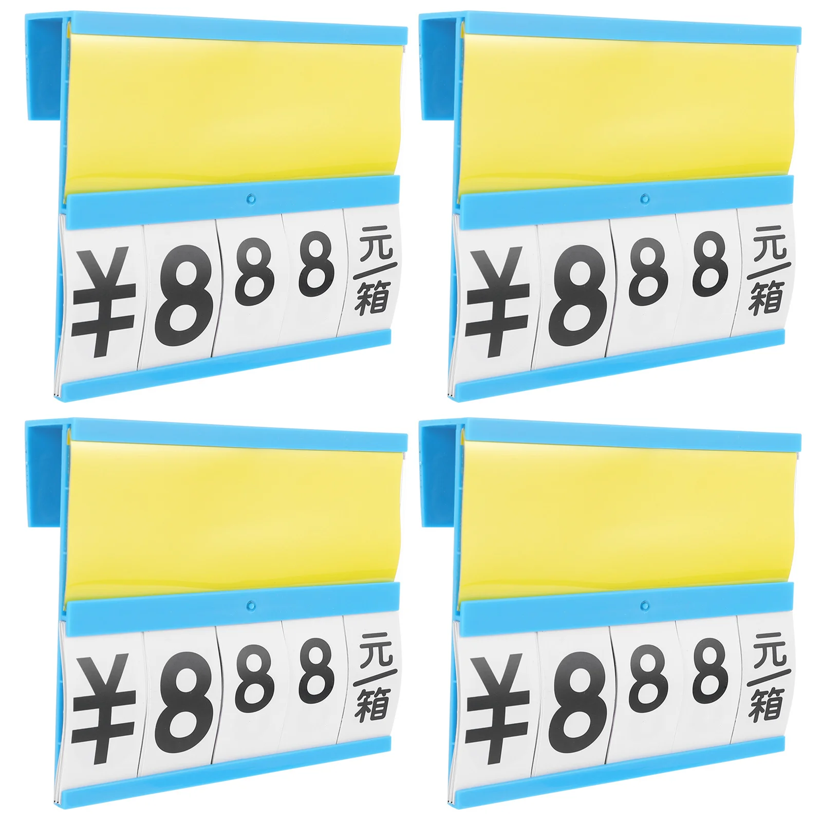 

4pcs Price Tags Plastic Erasable Display Signs For Supermarket Fruit Vegetable Meat Hanging Labels Durable Price Display Tags