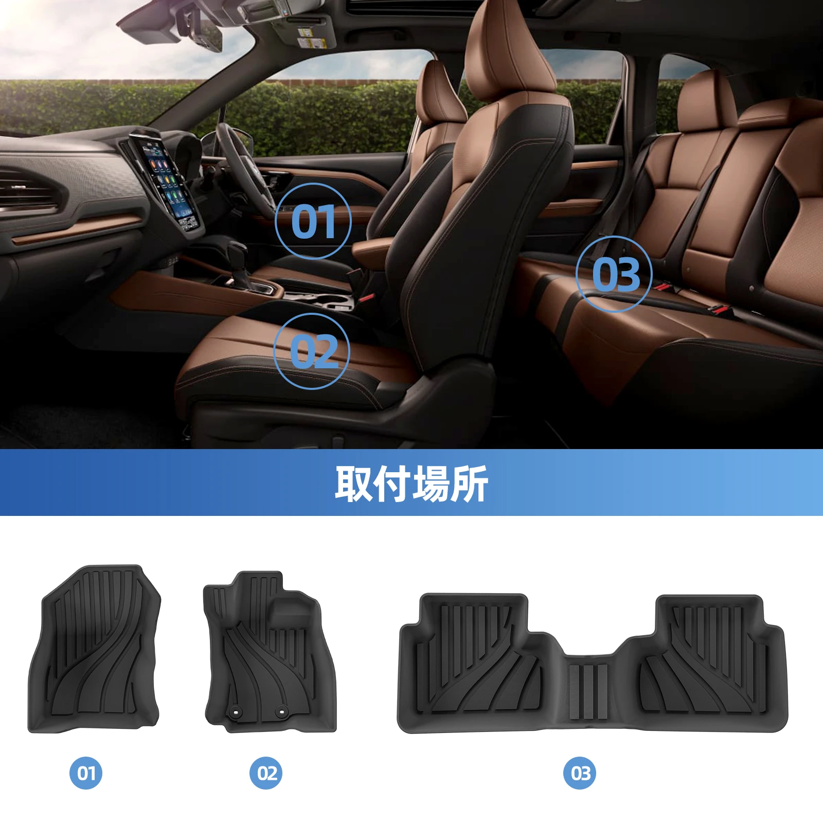 for Subaru Forester 2025 (Sport version) Car Floor Mats Protective Mat Accessories Cargo Liner Trunk Mat Only Fit Right Rudder image 2