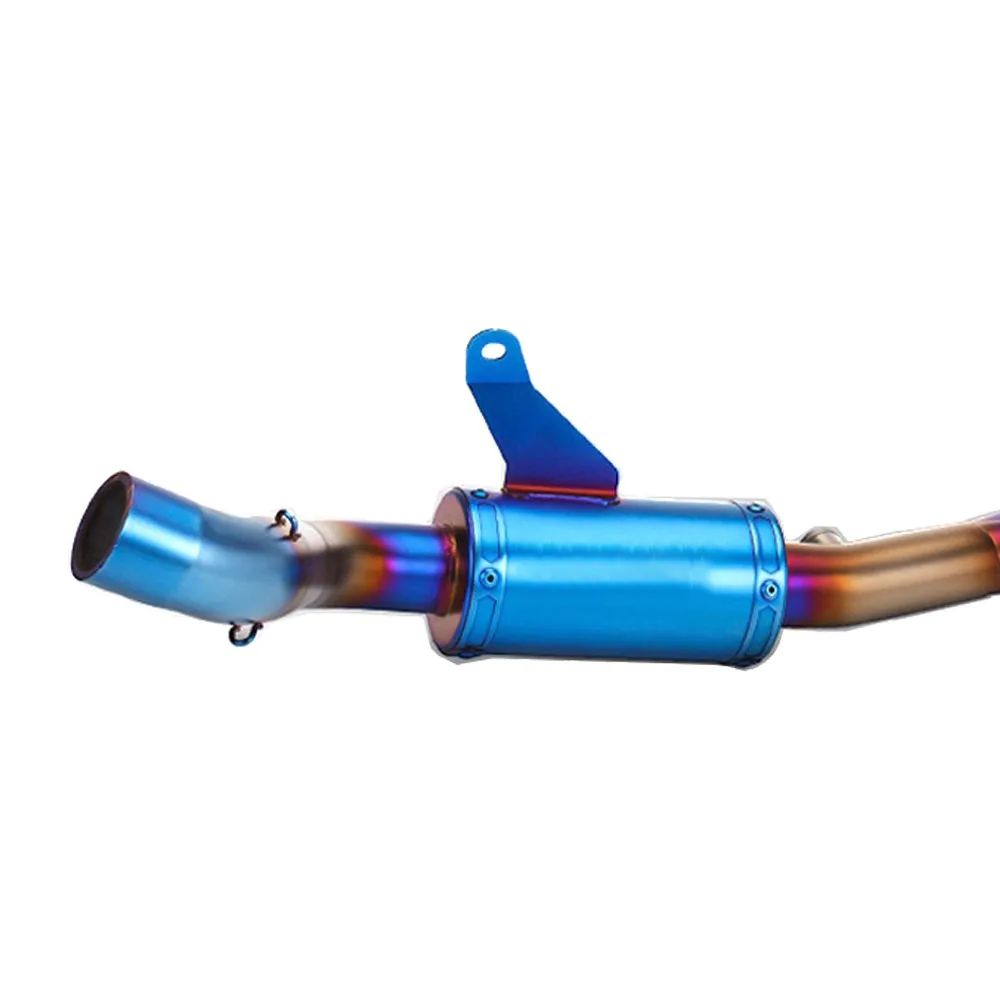 Auspuffsysteme für Yamaha YZF R7 2021-2025 Komplettes Auspuffsystem Vorderrohr Schalldämpfer Blaue Auspuffrohre – Detail 8