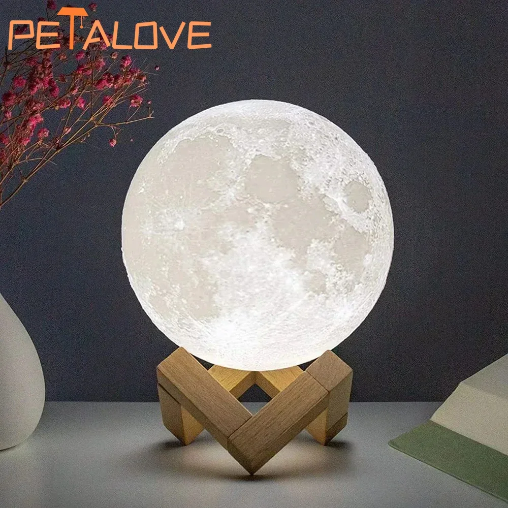 

Hot Selling Moon Light Romantic Atmosphere Room Decoration Warm Soft Light Accompany Night Lamp Birthday Gift Button Cell Leds