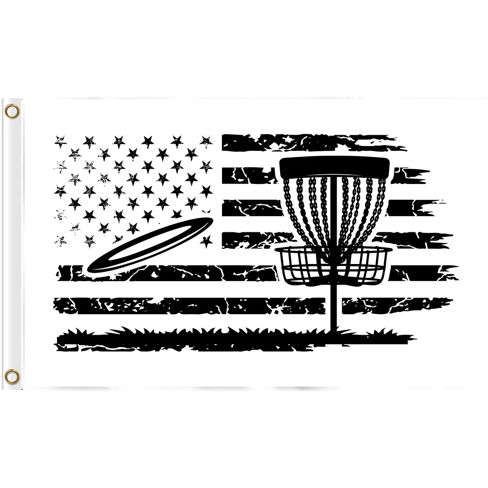 2X3FT 90* 150CM custom banner of disc golf HOME Banner flag