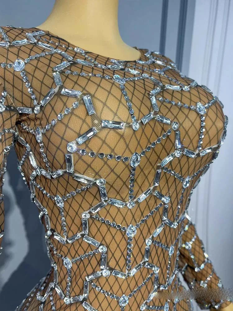 جودة عالية الساخن ختم مثير مطاطا فستان بأكمام طويلة 2025 موضة جديدة مخصصة الملابس النسائية