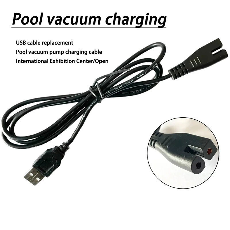 1pc For Pool Vacuum Charging USB Cable Replacement USB Charging Cable Wire For Intex/Lay-Z-Spa Tools Charging Accessories