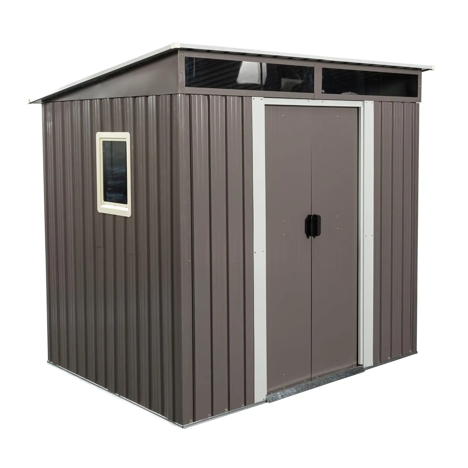 #6X5 FT Outdoor Storage Shed, Waterproof Metal Garden Sheds with Lockable Door, Steel Tool Storage Buildings Shed &, Customized