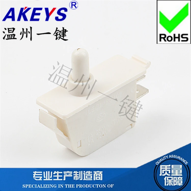 1 Peça KDN-101 Branco Interruptor de Manutenção de 2 Pinos para Porta de Compartimento de Refrigerador