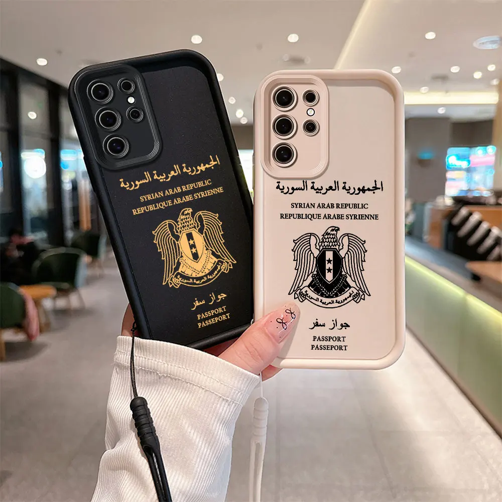 Syria Passport Phone Case for OPPO Realme 12 8 8i 7i 11 C11 C12 C15 C20 C21Y C31 C33 C35 C53 C55 4G 5G Cover With Hand Strap