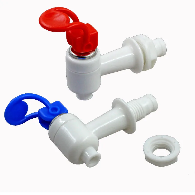 A Pair of Water Dispenser Faucets, Water Dispenser Switches, Hot and Cold Water Outlets, Button Type