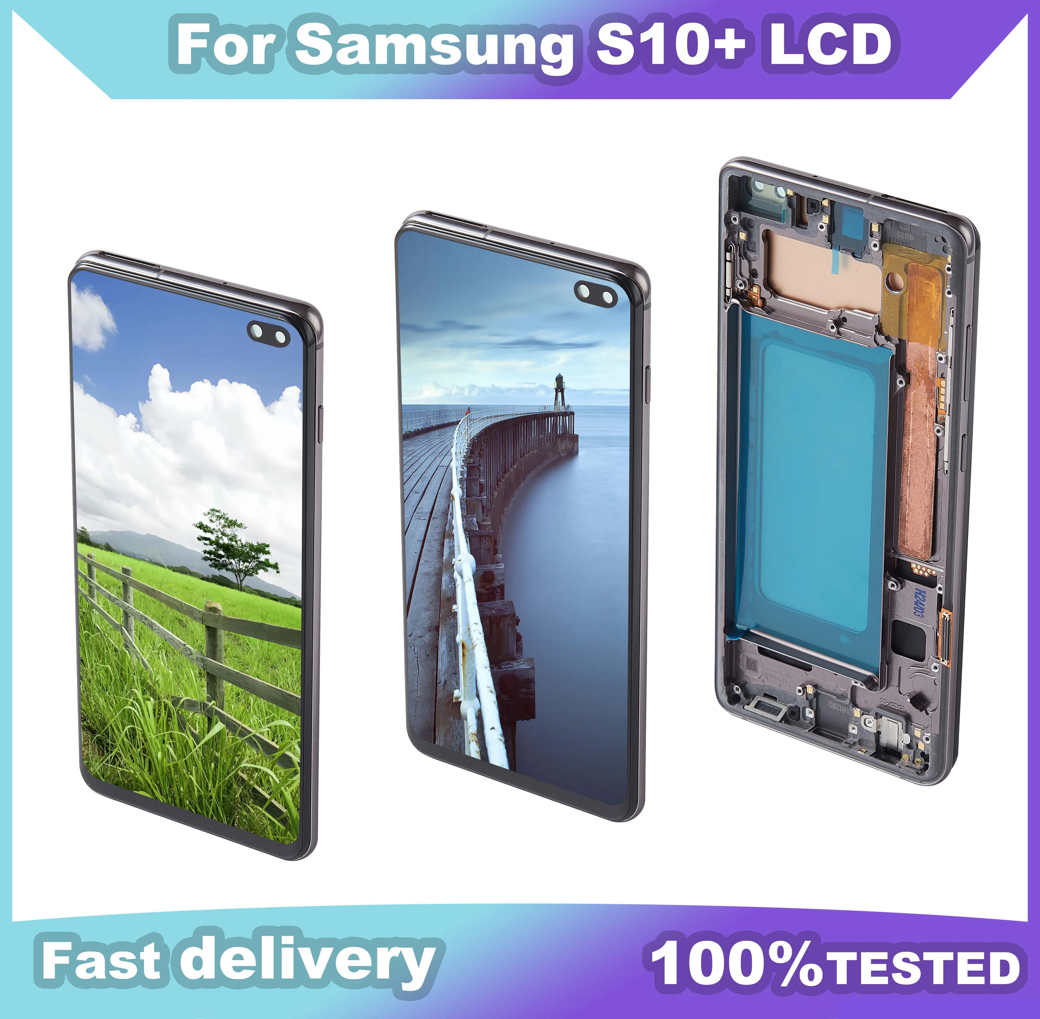 Pantalla TFT S10 Plus, para pantalla samsung s10 plus pantalla LCD pantalla táctil reemplazo digitalizador montaje lcd