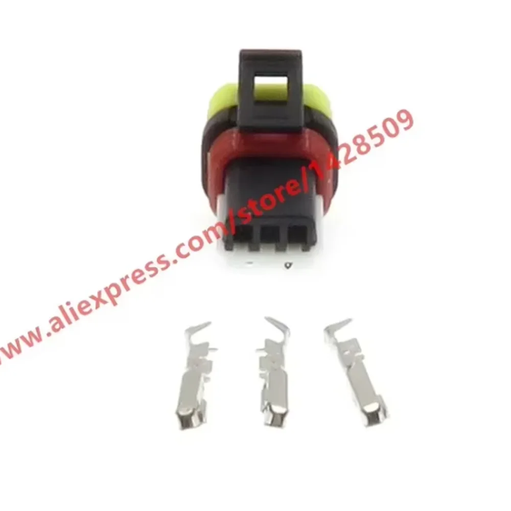 1 Set 3 Pin Auto Headlight Cable Socket Light Height Adjustment Motor Plug For Cars 1-936527-2
