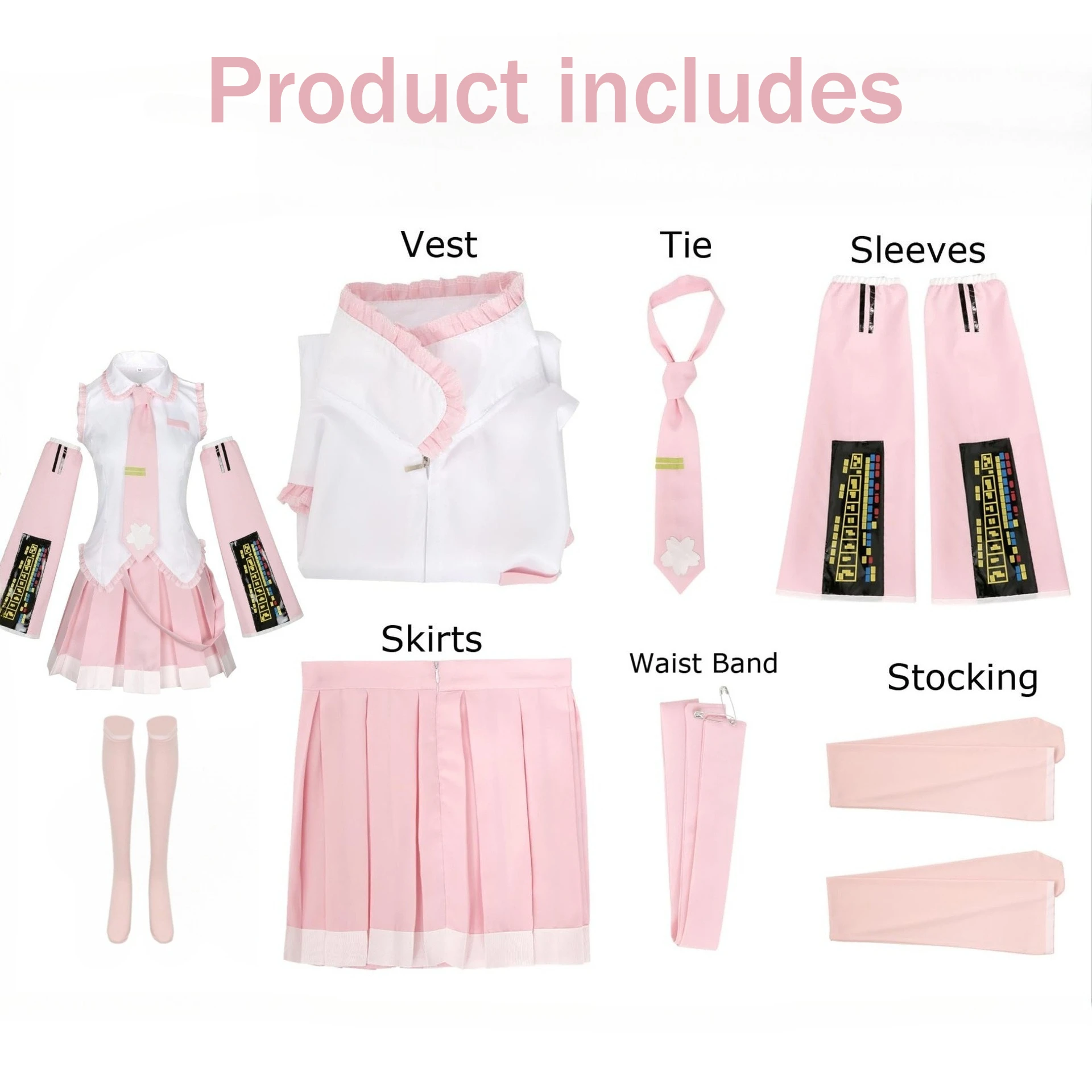 Miku Cosplay Kostuum Groene Paardenstaart Pruik Anime Virtuele Zanger Rollenspel Uniform Meisje Party Comic Con Outfits Tops Rok Rekwisieten