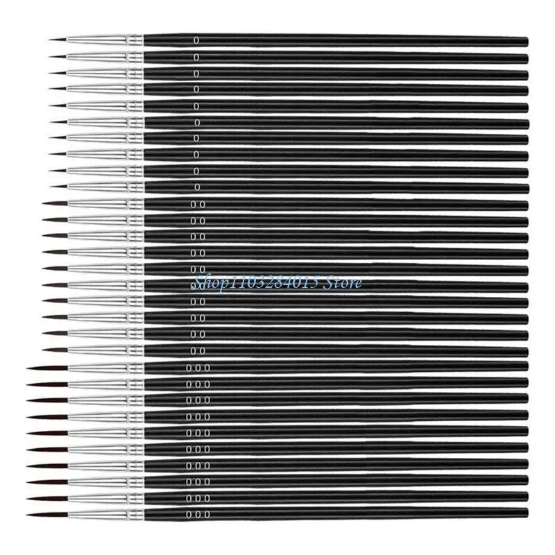 R6FF 30x/SET kleine Liner Pinsel Pinsel Pinsel Pinsel mit 3 Größe #0 #00 #000