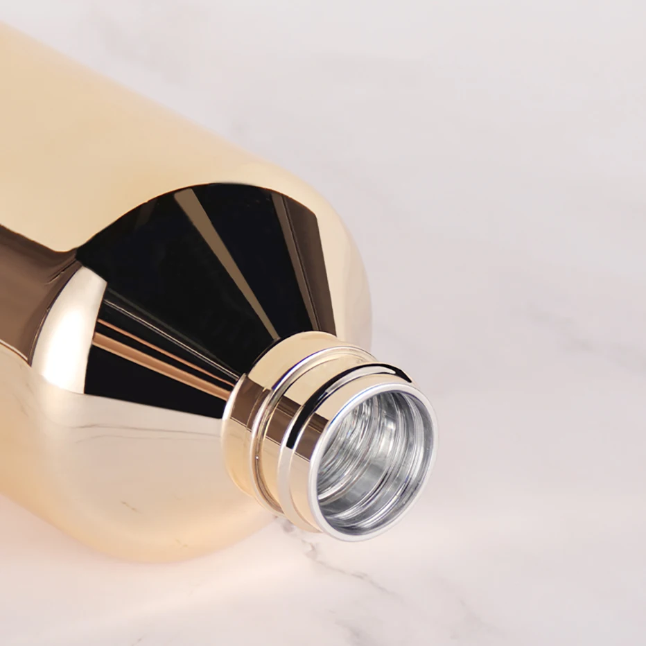 Gold/Silver Refillable Soap Dispenser Bottle Bathroom Shampoo Conditioner Body Lotion Pump Bottle Large Capacity Soap Container