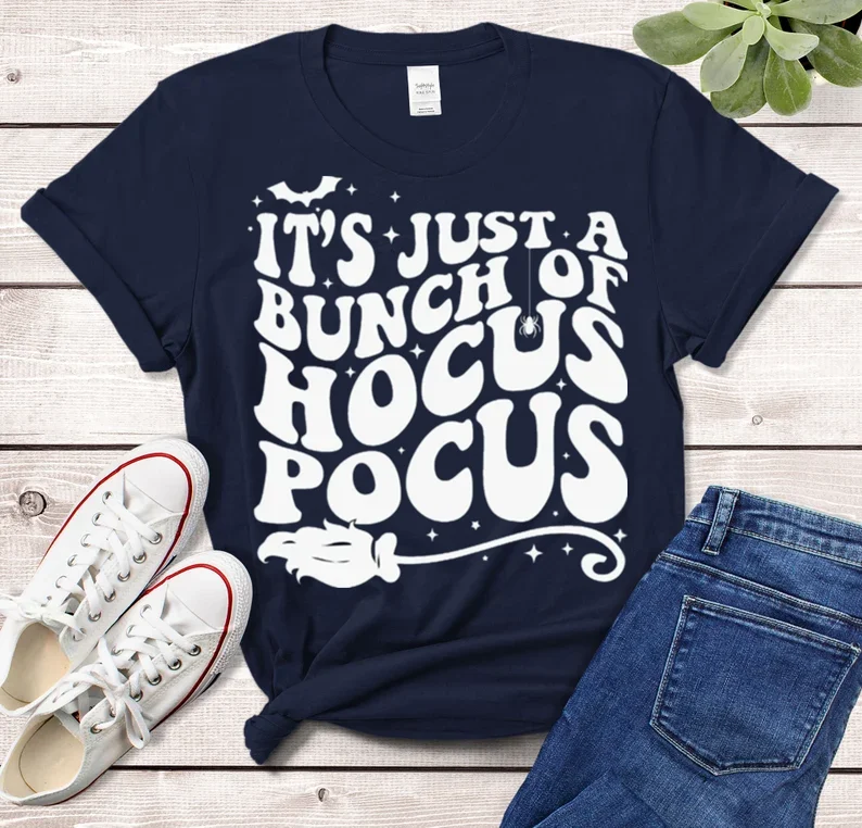 It's just a sisters  Hocus Pocus tshirt Halloween 100% cctton Streetwear Harajuku Fashion Short Sleeve Top Tees Drop Shipping