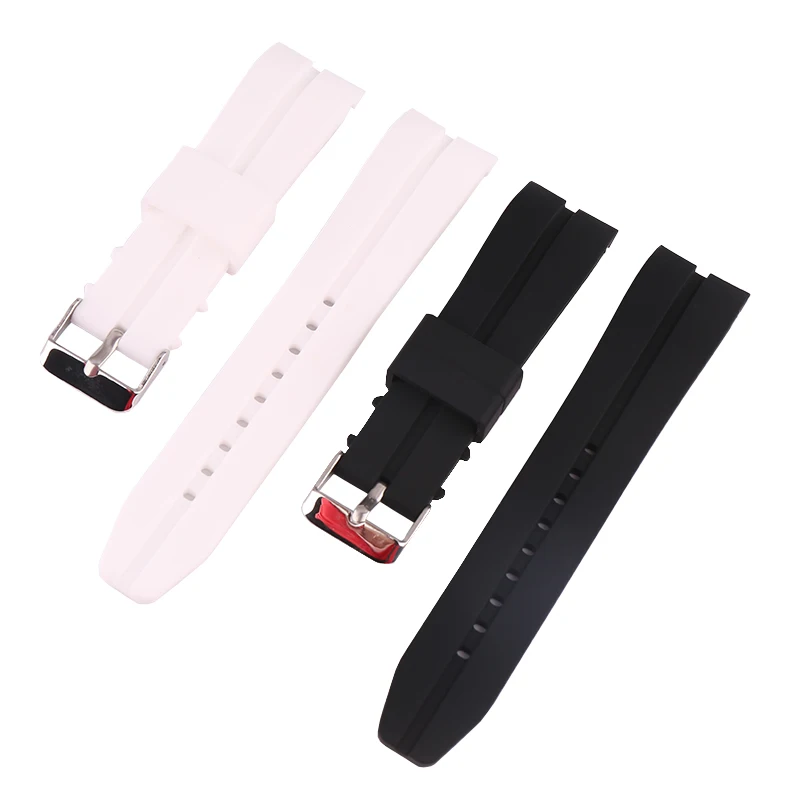

Watch accessories 22mm silicone rubber watch strap pin buckle men's and women's outdoor sports waterproof wristband and bracelet