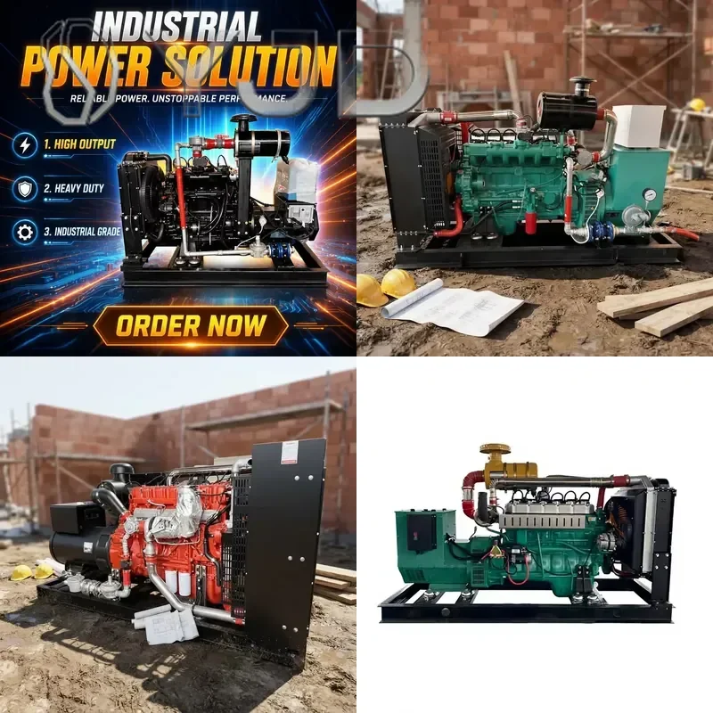 EPA CE ISO Certified Weichai 500KW 1000KW 1MW Power Plant Natural Generator Biogas LPG LNG CNG Remote Start 400V