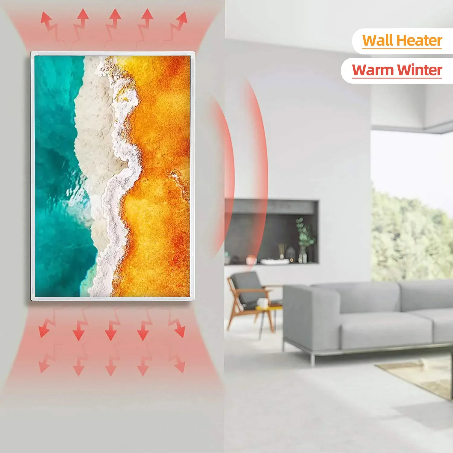 

Electric Heater Wall Mounted Carbon Crystal Heating Far Infrared Heating Panel Fashionable and versatile for Room Heating