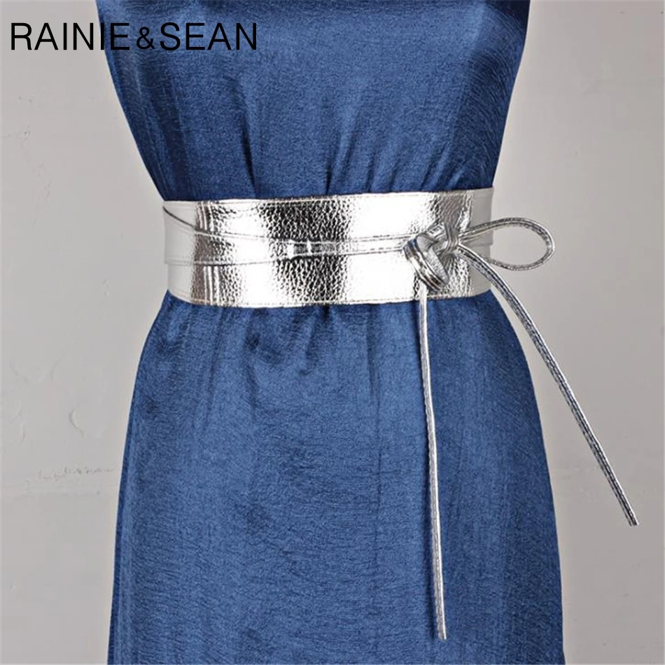 

Ремень RAINIE SEAN из искусственной кожи Женский, широкий дизайнерский пояс из мягкой кожи, для свадьбы, платьев