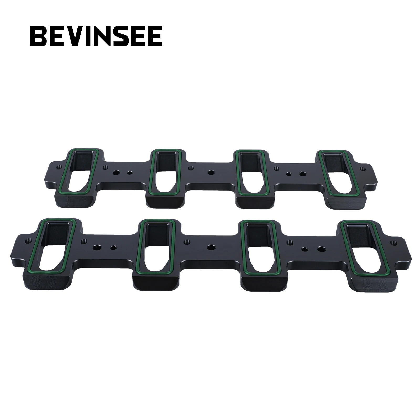 BEVINSEE Supercharger Adapters Cathedral Port Cylinder Head for LS1 LSA ZL1 CTS-V LSX Adapter to any Rectangle Port Intakes