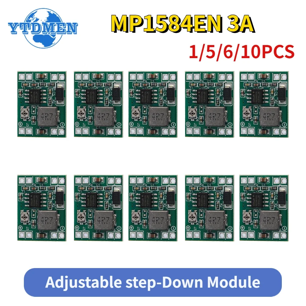 1-10 Stück mp1584en 3a DC-DC Buck-Wandler einstellbares Netzteil modul 3,3 V 5V 9V 12V Step-Down-Leistungs modul ultra klein