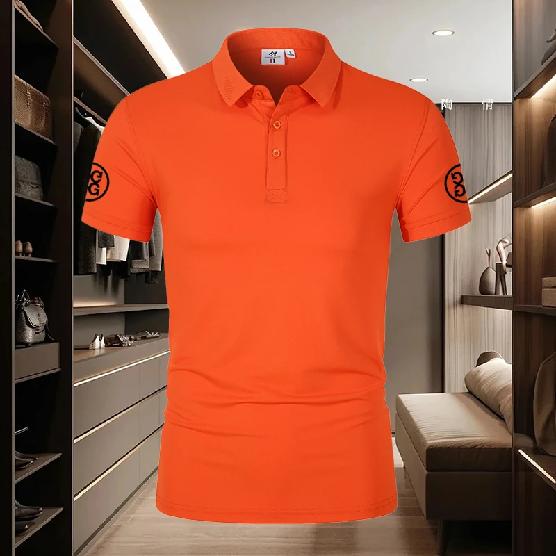 New 2024 Golf Clothing Men\'s Leisure Short Sleeved Golf Clothing T-shirt Outdoor Sports Quick Drying Golf Polo Shirt Top