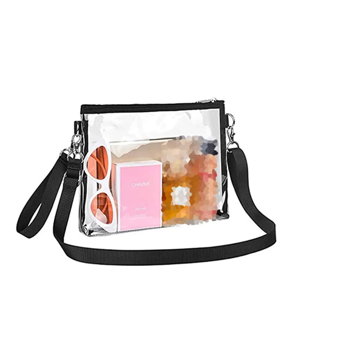 1PC Transparent PVC Crossbody Bag Waterproof Coin Purse Sports Bag Hand in Hand for Carrying Storage Bag