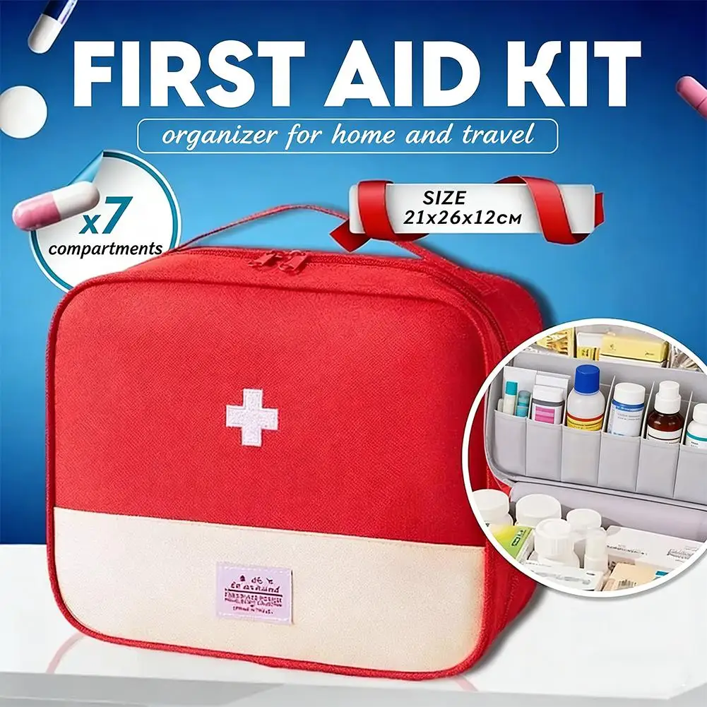 Large Capacity Medicine Bag Travel Portable Medical Bag Home Medicine Storage Bag Outdoor Empty First Aid Bag for Hiking Camping image 2