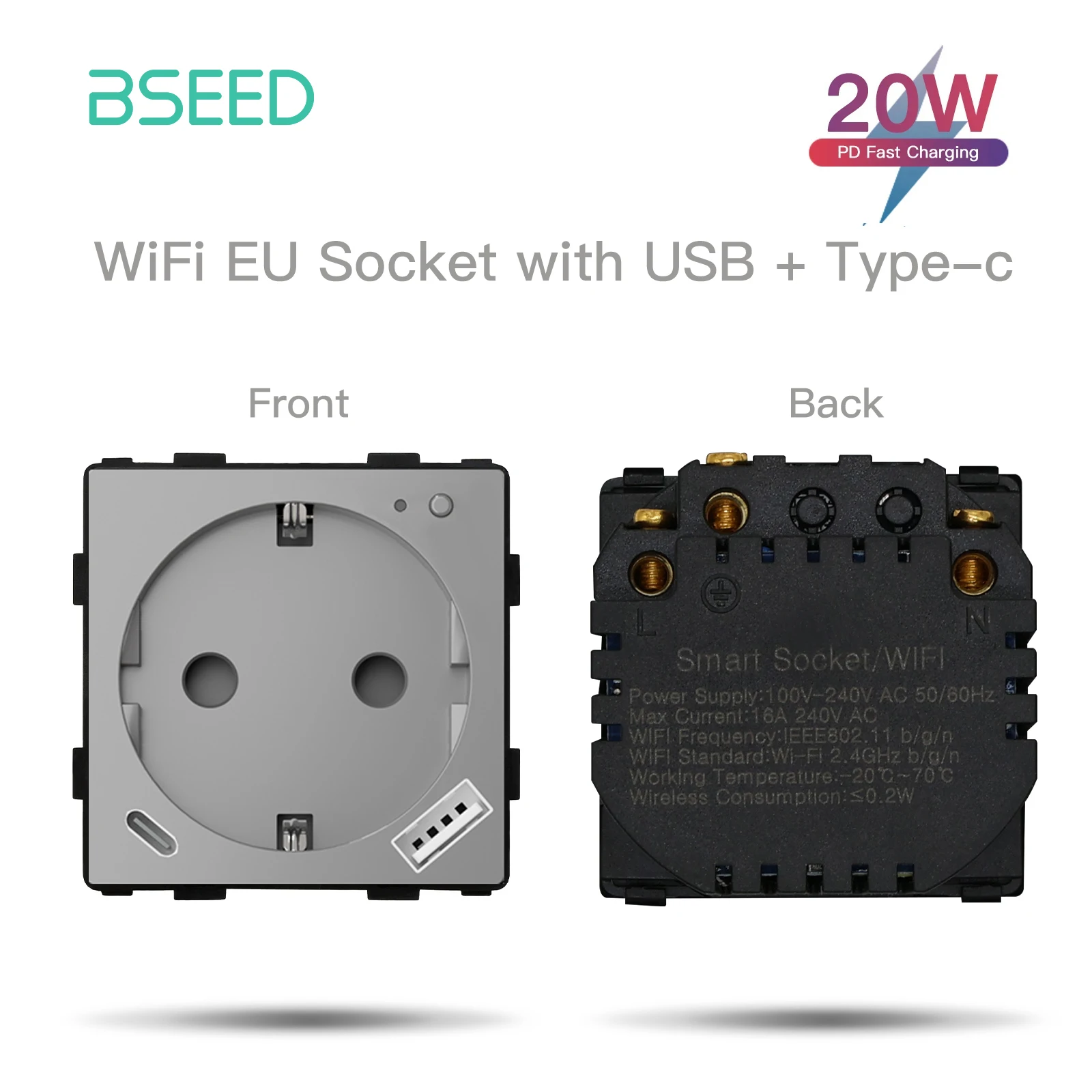 BSEED Wifi Socket Smart Plug Blue 9