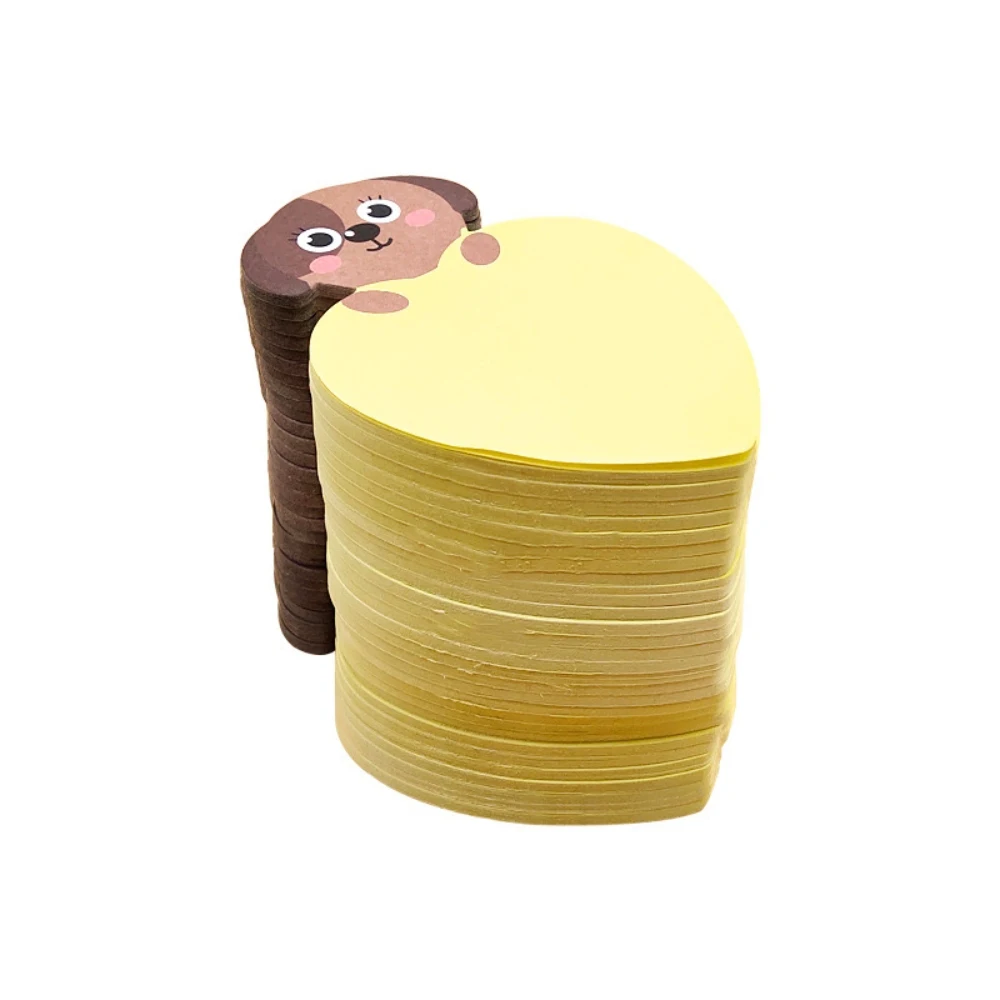 Cartoon Animal Sticky Note Heart-Shaped Student Memo Office Message-Leaving Special-Shaped