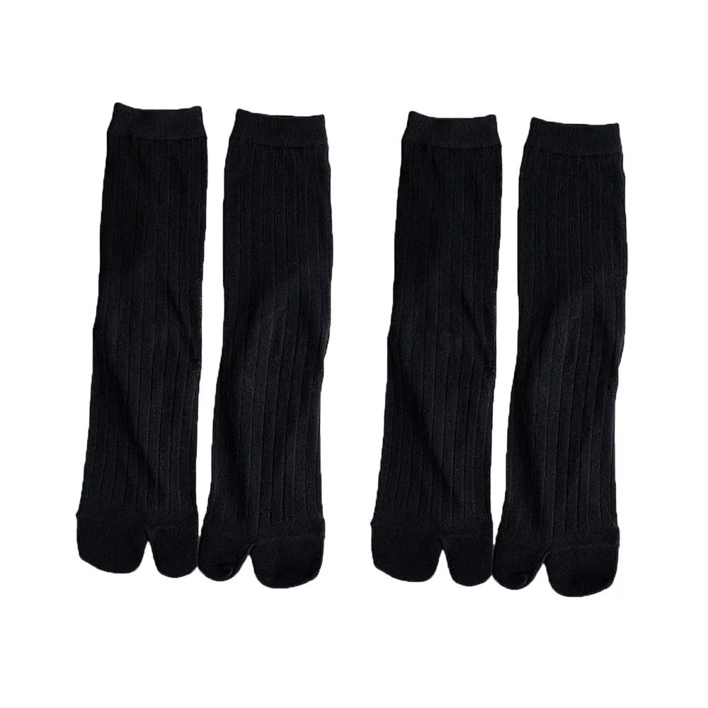 

2Pairs Candy Color Two Toed Cotton Socks Anti Slip Lolita JK Toe Separator Socks Mid-calf Solid Color Short Tube Socks Girls