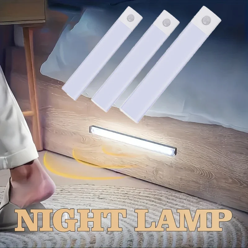 

USB Rechargeable LED Motion Sensor Light,Indoor Night Light,Bedroom,Kitchen,Hallway,Staircase,Closet,Cabinet with Magnetic Mount