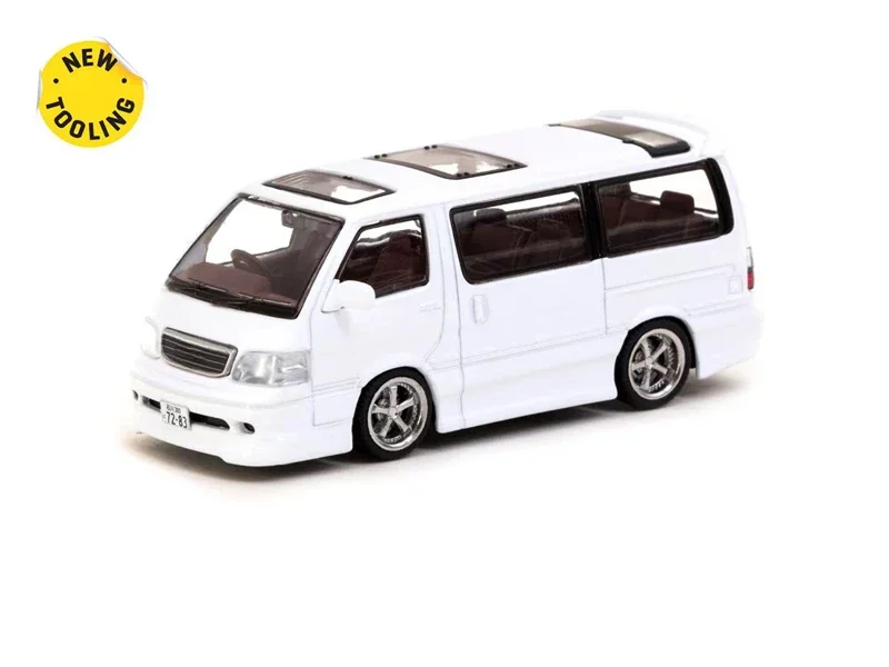 **Limited**Tarmac Works 1:64 Hiace Wagon Custom White Hong Kong TOYCAR SALON 2023 Model Car