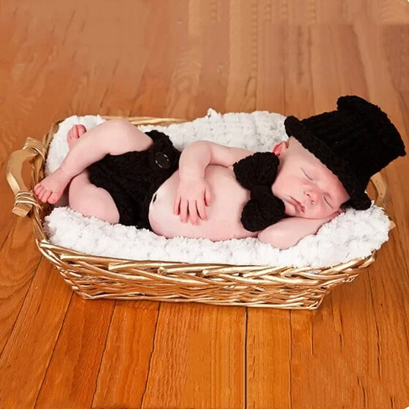 New Born Crochet Knitted Newborn Photography Props Photo Accessories Baby Costume Boys Girls Photographie Clothes