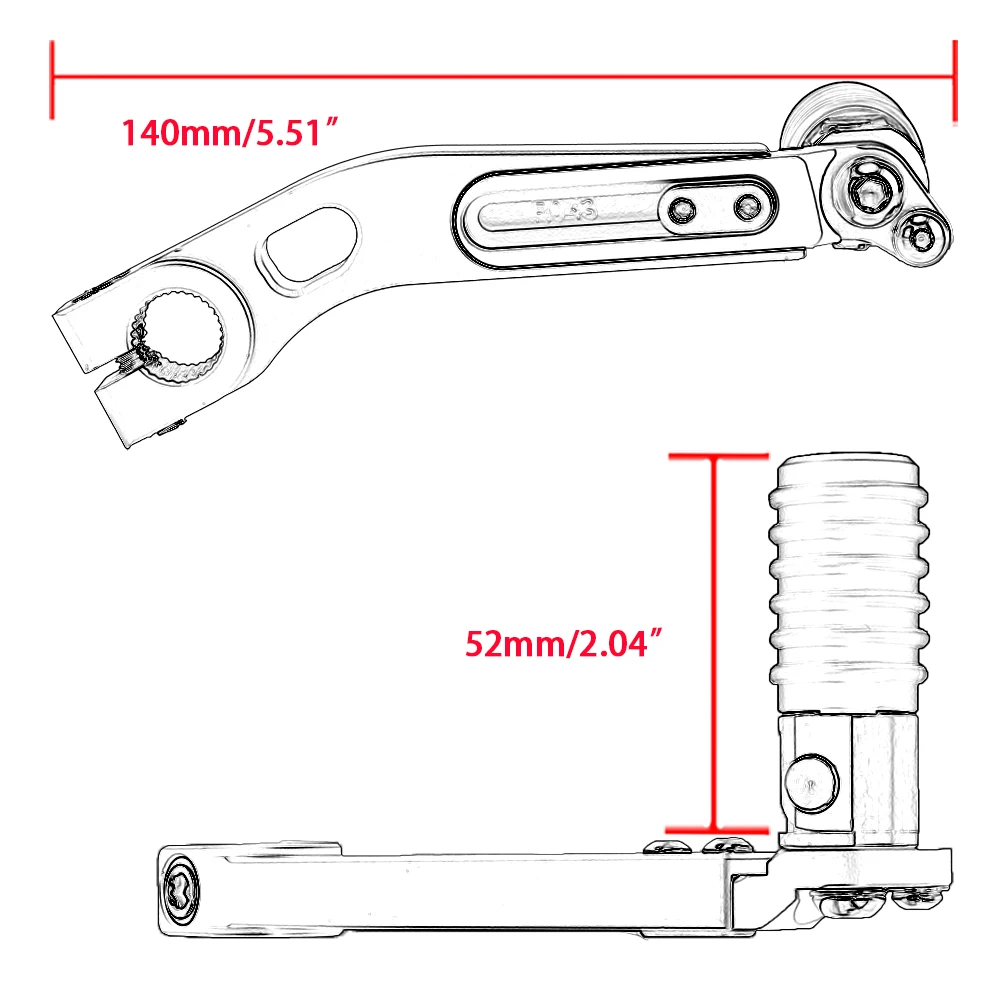 Palanca de cambios plegable ajustable de aluminio CNC para motocicleta, Pedal de cambio para BMW R1200GS LC 2004-2012 / R1200GS ADV 2006-2013